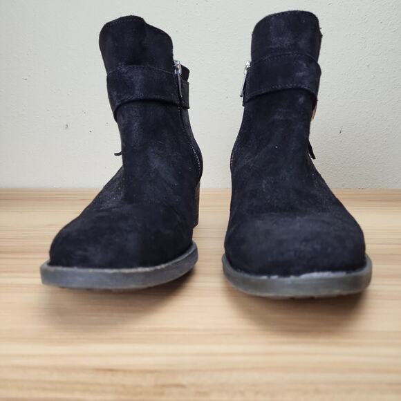 Born Womens Morocco BR0028509 Black Suede Round Toe Ankle Booties Size 8.5 - Picture 2 of 9